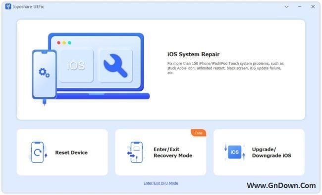 图片[1] - Joyoshare UltFix(iOS系统修复工具) v4.2.0.34 便携版 - 青笺杂货铺 - 软件资源下载分享