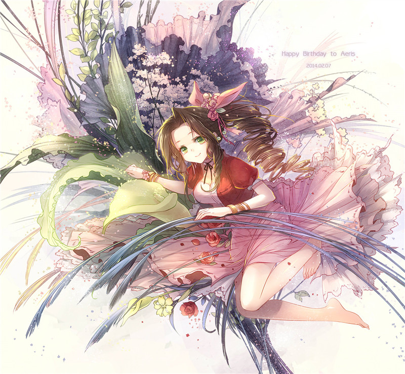 图片[6] - 艾瑞丝(最终幻想7)壁纸图包原画插画素材P站同人图合集 - 幻域写真 - cosplay高清美图分享平台