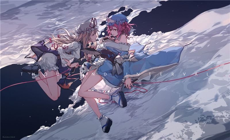 图片[4] - 东方project西行寺幽幽子壁纸图包原画插画素材P站同人图合集 - 幻域写真 - cosplay高清美图分享平台