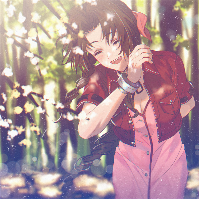 图片[2] - 艾瑞丝(最终幻想7)壁纸图包原画插画素材P站同人图合集 - 幻域写真 - cosplay高清美图分享平台