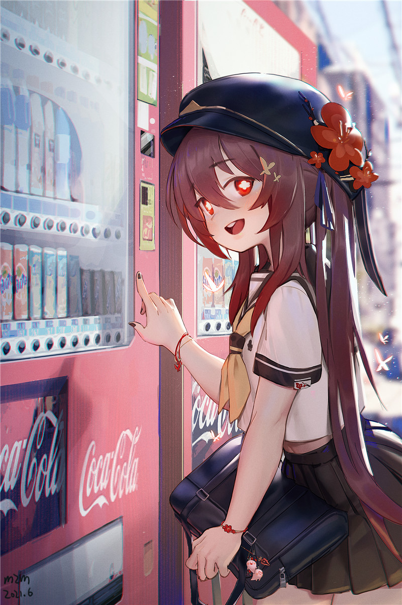 图片[8] - 原神胡桃4K8K超清壁纸立绘p站pixiv原画插画海报画集 - 幻域写真 - cosplay高清美图分享平台