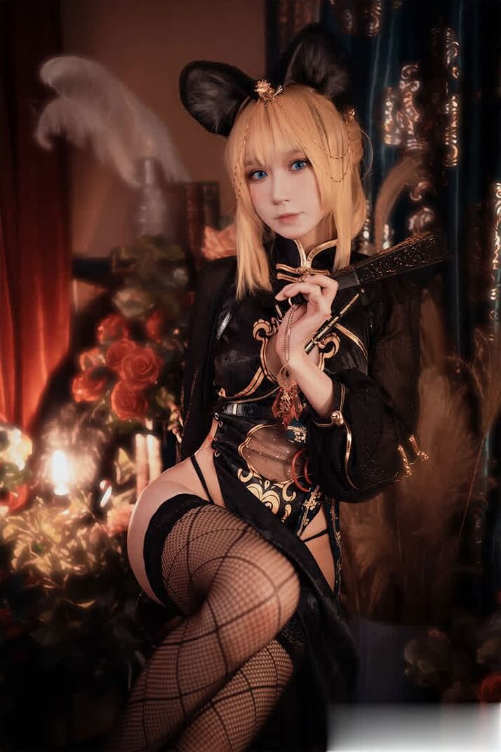 图片[1] - 阿包也是兔娘  碧蓝航线英仙座旗袍 cosplay写真合集下载 - 幻域写真 - cosplay高清美图分享平台