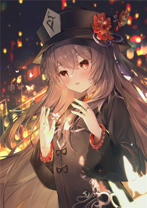 原神胡桃4K8K超清壁纸立绘p站pixiv原画插画海报画集 - 幻域写真 - cosplay高清美图分享平台