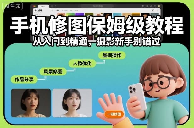 手机修图保姆级教程，从入门到精通，摄影新手别错过 - 青笺杂货铺 - 网创项目_软件_壁纸下载资源平台