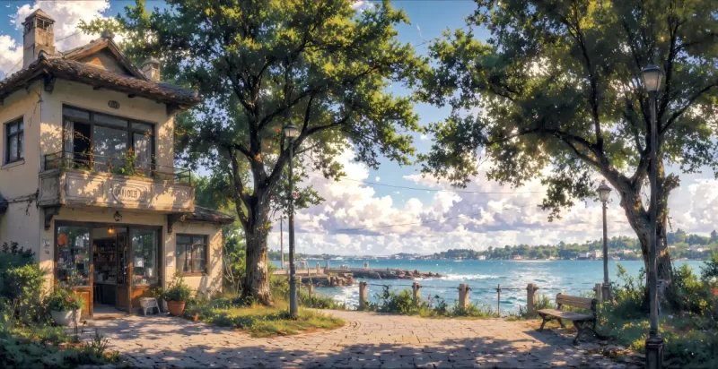 5K海边房屋壁纸 阳光自然风景 4576X2358 / 3.65 MB - 青笺杂货铺 - 网创项目_软件_壁纸下载资源平台