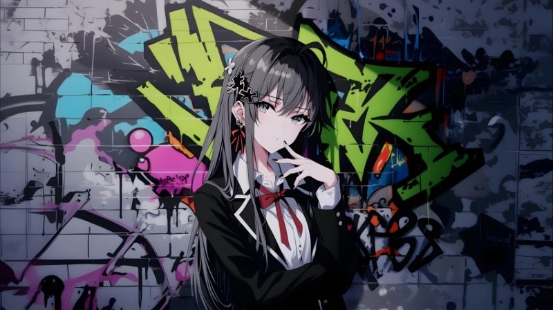 雪之下雪乃 涂鸦 暗黑风格 4K壁纸 3854X2160 / 2.39 MB - 青笺杂货铺 - 网创项目_软件_壁纸下载资源平台