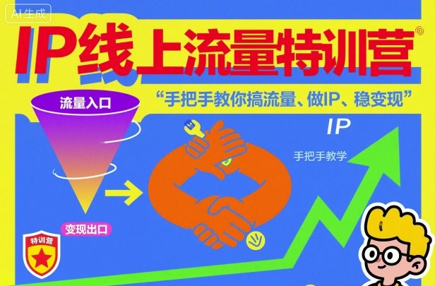 IP线上流量特训营,手把手教你搞流量、做IP、稳变现 - 青笺杂货铺 - 网创项目_软件_壁纸下载资源平台