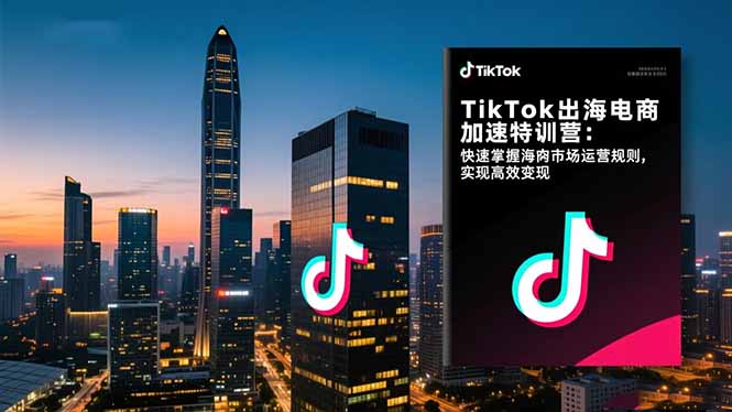 TikTok出海电商加速特训营：快速掌握海外市场运营规则，实现高效变现 - 青笺杂货铺 - 网创项目_软件_壁纸下载资源平台