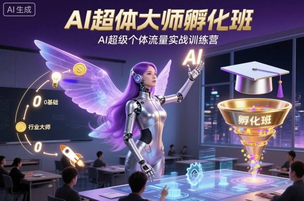 AI超体大师孵化班,AI超级个体流量实战训练营 - 青笺杂货铺 - 网创项目_软件_壁纸下载资源平台