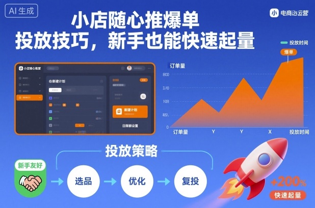 小店随心推爆单投放技巧,新手也能快速起量 - 青笺杂货铺 - 网创项目_软件_壁纸下载资源平台