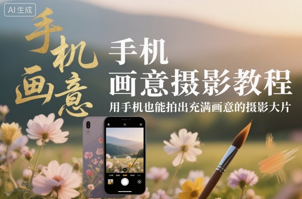 手机画意摄影教程，用手机也能拍出充满画意的摄影大片 - 青笺杂货铺 - 网创项目_软件_壁纸下载资源平台