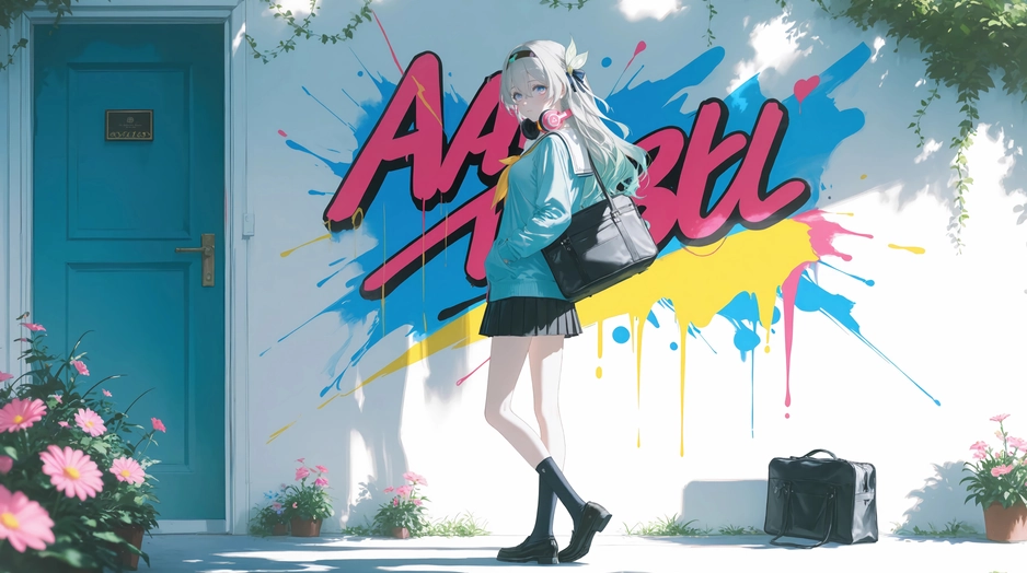 《崩坏：星穹铁道》流萤 街头涂鸦风 4K壁纸 3840X2160 / 2.13 MB