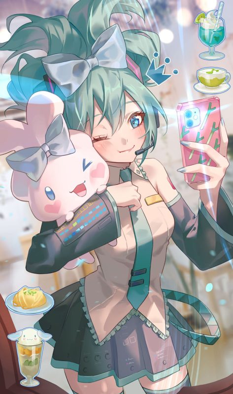 VOCALOID系列歌姬初音未来(miku)与三丽鸥人气角色图片CG包 - 幻域写真 - cosplay高清美图分享平台