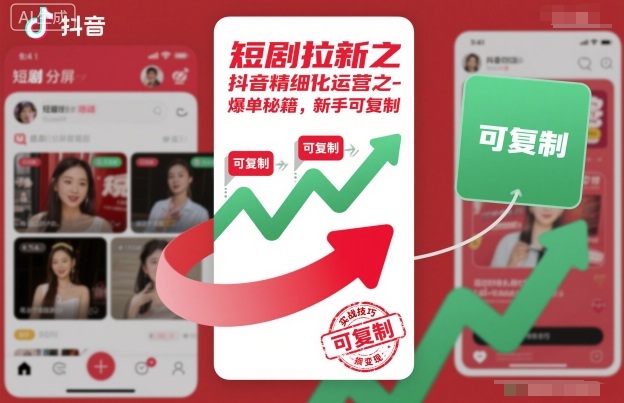 短剧拉新之抖音精细化运营之爆单秘籍，新手可复制 - 青笺杂货铺