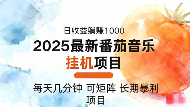 2025年最新番茄音乐人挂机项目，每天几分钟，月入1000＋，可矩阵，一台... - 青笺杂货铺