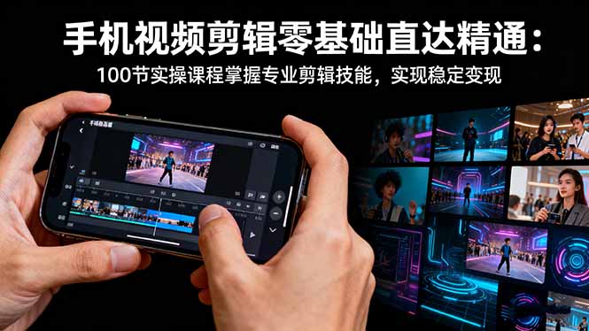 手机视频剪辑零基础直达精通:100节实操课程掌握专业剪辑技能,实现稳... - 青笺杂货铺