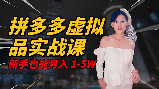 2025 拼多多虚拟品系统实战课,轻资产项目,可矩阵开工作室,新手也能... - 青笺杂货铺