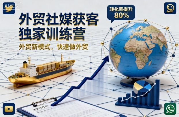 外贸社媒获客独家训练营，外贸新模式，快速做外贸 - 青笺杂货铺