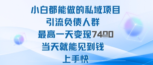 2025年小白都能做的私域项目引流负债人群最高一天变现1k+高变现难度低当天就能见到钱上手快 - 青笺杂货铺