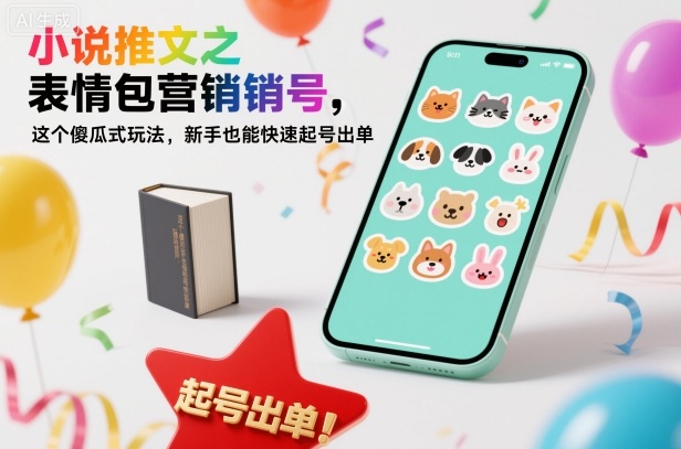 小说推文之表情包营销号，这个傻瓜式玩法，新手也能快速起号出单 - 青笺杂货铺