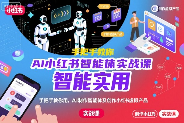 AI小红书智能体实战课，手把手教你用AI制作智能体及创作小红书虚拟产品，提效+内容商业化 - 青笺杂货铺