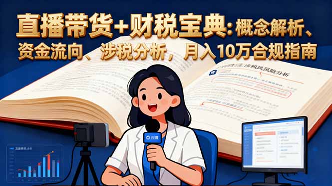 直播带货+财税宝典：概念解析、资金流向、涉税分析，月入10万合规指南 - 青笺杂货铺