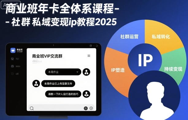 商业班年卡全体系课程-社群私域变现ip教程2025 - 青笺杂货铺