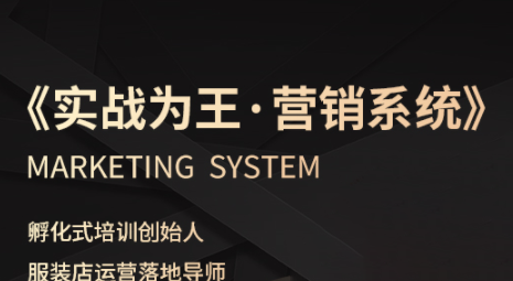 老杨·服装老板必修课《实战为王-营销系统》实现业绩被动式增长 - 青笺杂货铺