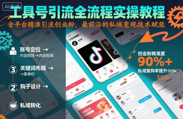 工具号引流全流程保姆级实操教程，全平台精准引流创业粉，最前沿的私域变现技术赋能 - 青笺杂货铺