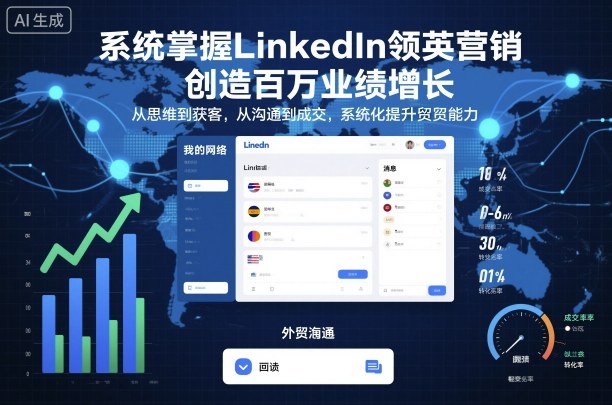 系统掌握LinkedIn领英营销，创造百万业绩增长，从思维到获客，从沟通到成交，系统化提升外贸能力 - 青笺杂货铺