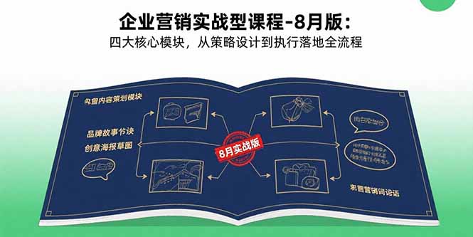 企业营销实战型课程-8月版:四大核心模块,从策略设计到执行落地全流程 - 青笺杂货铺