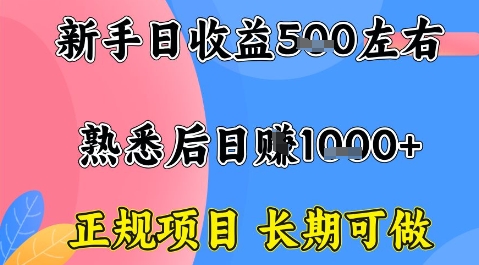 全年可变现项目，收益高无门槛，正规项目，长期可做，一天收益1k+一台电脑在家创业【揭秘】 - 青笺杂货铺