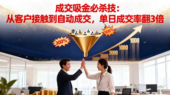 吸金成交营销必杀技：从客户接触到自动成交，单日成交率翻3倍 - 青笺杂货铺