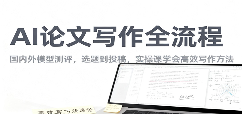AI论文写作全流程，国内外模型测评，选题到投稿，实操课学高效写作方法 - 青笺杂货铺 - 网创项目_软件_壁纸下载资源平台