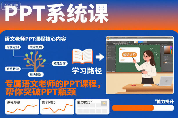 PPT系统课，专属语文老师的PPT课程，帮你突破PPT瓶颈 - 青笺杂货铺 - 网创项目_软件_壁纸下载资源平台