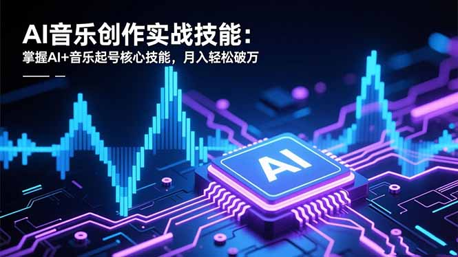AI音乐创作实战技能：掌握AI+音乐起号核心技能，月入轻松破万 - 青笺杂货铺 - 网创项目_软件_壁纸下载资源平台