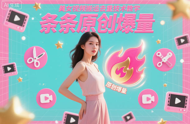 美女视频搬运去重技术教学，条条原创爆量 - 青笺杂货铺 - 网创项目_软件_壁纸下载资源平台