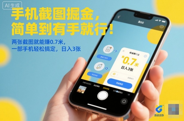 手机截图掘金，简单到有手就行！两张截图就能賺0.7米，一部手机轻松搞定，日入3张【揭秘】 - 青笺杂货铺 - 网创项目_软件_壁纸下载资源平台