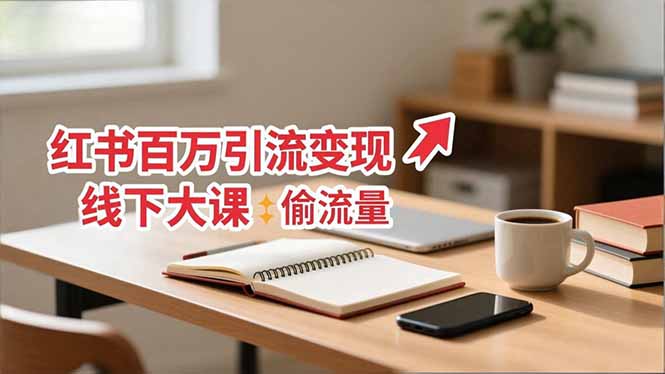 小红书百万引流变现-11月线下大课：分享从0到百万引流路径，手把手教偷流量、拿结果 - 青笺杂货铺 - 网创项目_软件_壁纸下载资源平台