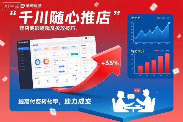 千川随心推起店底层逻辑及投放技巧，提高付费转化率，助力成交 - 青笺杂货铺 - 网创项目_软件_壁纸下载资源平台