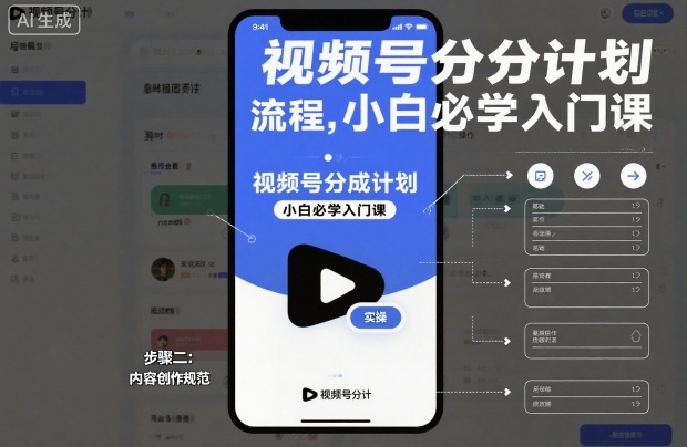 视频号分成计划实操流程，小白必学入门课 - 青笺杂货铺 - 网创项目_软件_壁纸下载资源平台