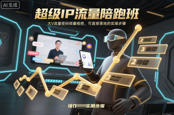 超级IP流量陪跑班，大V流量密码倾囊相授，可直接落地的实操步骤 - 青笺杂货铺 - 网创项目_软件_壁纸下载资源平台