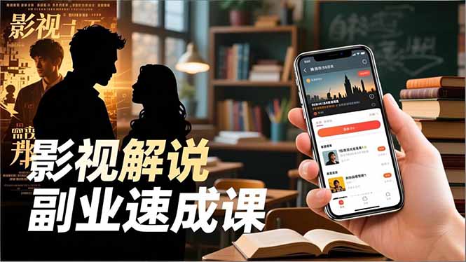 Tk影视解说副业速成课，软件安装、全流程实操、爆款预设，新手两周变现 - 青笺杂货铺 - 网创项目_软件_壁纸下载资源平台