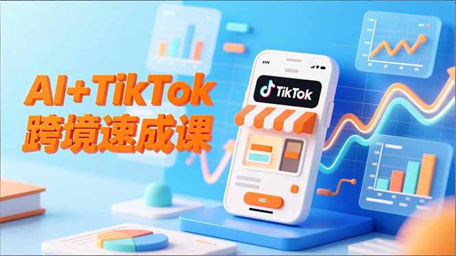 AI+TikTok跨境速成课，智能翻译、店铺定位、流程拆解，7天高效上线运营 - 青笺杂货铺 - 网创项目_软件_壁纸下载资源平台