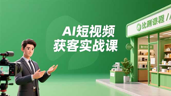AI短视频获客实战课，数字人创作、实体行业应用、精准引流，30天获取客源月入6万+ - 青笺杂货铺 - 网创项目_软件_壁纸下载资源平台