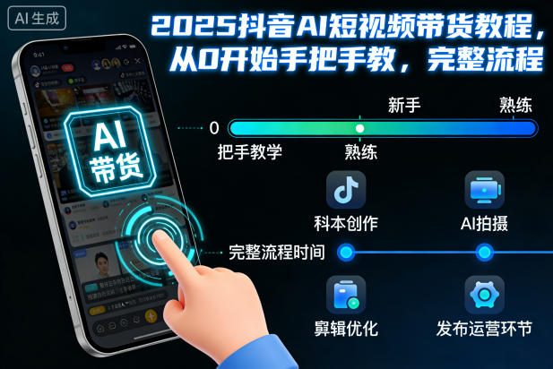 2025抖音AI短视频带货教程，从0开始手把手教，完整流程 - 青笺杂货铺 - 网创项目_软件_壁纸下载资源平台