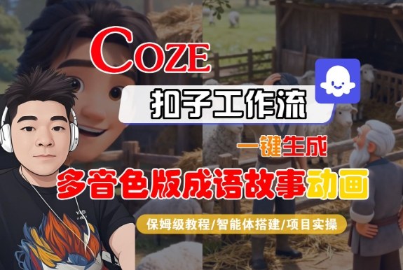 Coze扣子智能体工作流一键生成“多音色版成语故事“动画，全流程保姆级教学 - 青笺杂货铺 - 网创项目_软件_壁纸下载资源平台