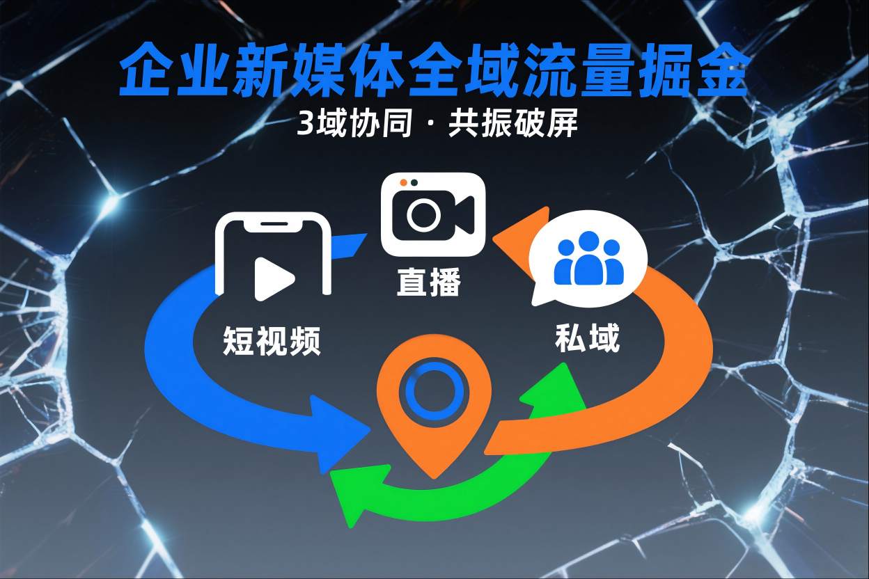 短视频全域商业模式，企业新媒体全域流量掘金，3域协同，共振破屏，短视频-直播-私域-地域 - 青笺杂货铺 - 网创项目_软件_壁纸下载资源平台