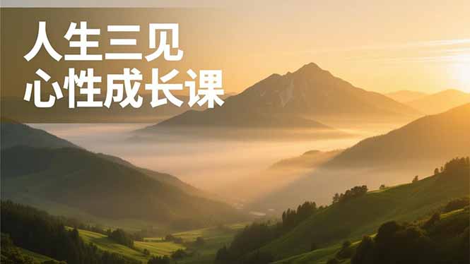 人生三见心性成长课，见天地众生自己，搞透人性安顿身心，活出清晰自我，内在富足无价 - 青笺杂货铺 - 网创项目_软件_壁纸下载资源平台