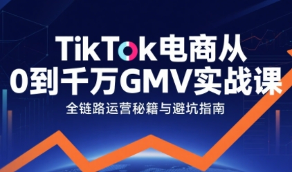 TikTok电商从0到千万GMV实战课，从0到1拆解实战秘籍(更新) - 青笺杂货铺 - 网创项目_软件_壁纸下载资源平台